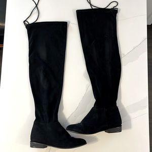 Over the knee black boots size 7.5